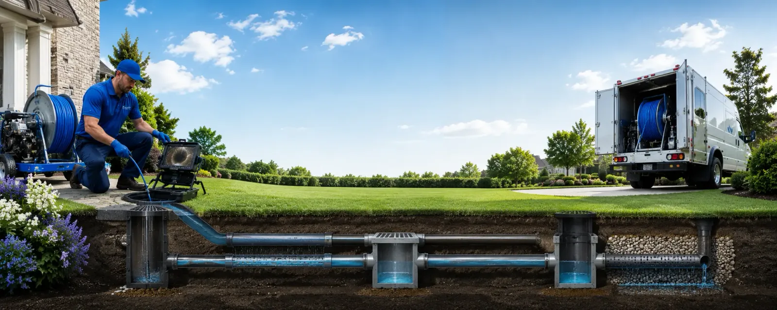 Outdoor drain cleaning information for Croydon, PA